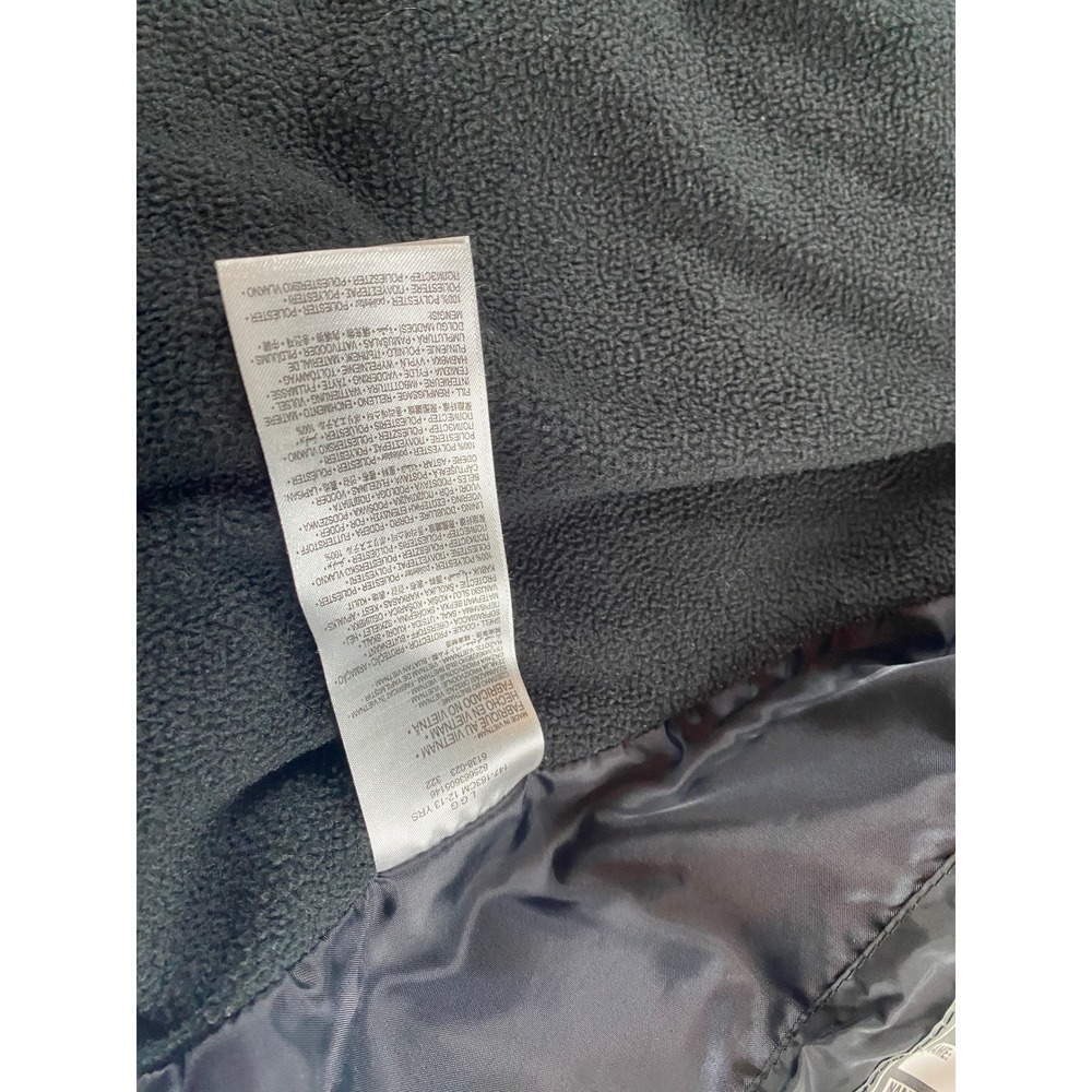 Hurley Hybrid Puffer Jacket Boys Large 12-13 Black Gray Excellent Hooded Zip - Picture 2 of 13